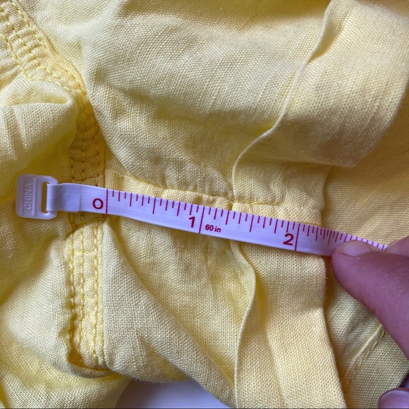 H&M Size 2 Linen Cotton Shorts Yellow - Picture 10 of 12